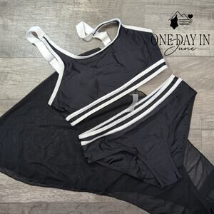 Charmo Crop 3 Piece Bikini Swimsuit Size 15-16Y